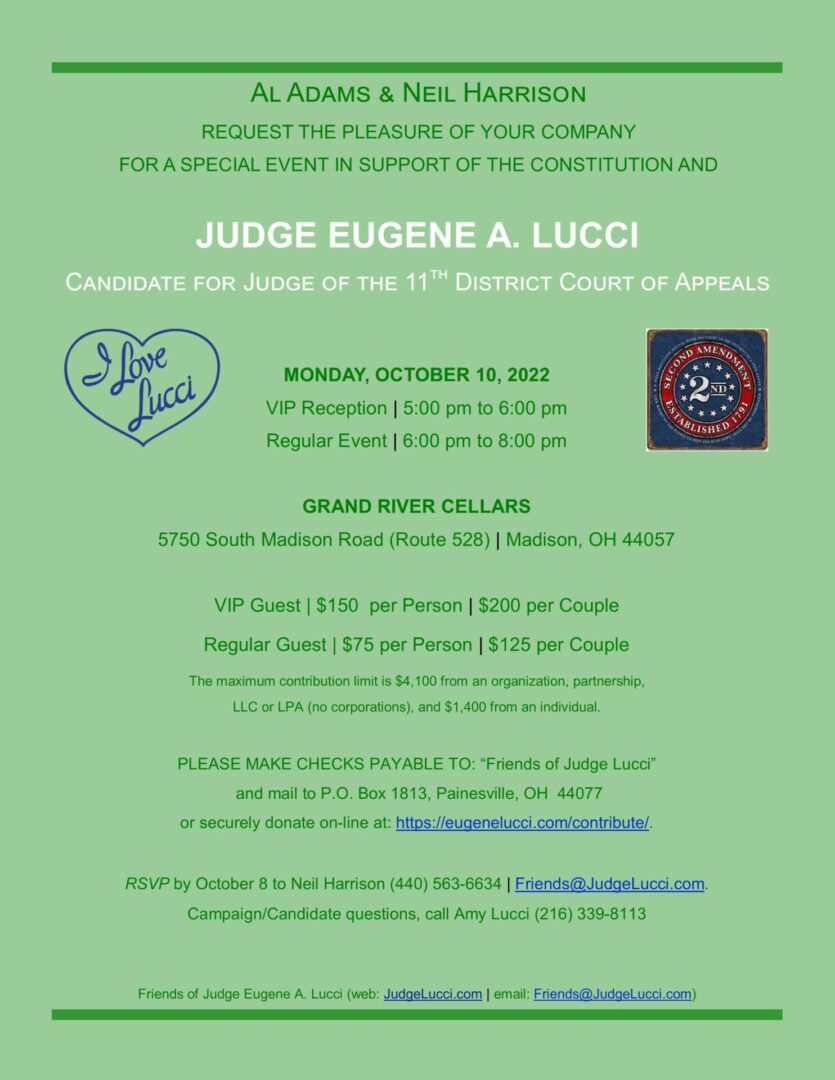 LUCCI FUNDRAISER - Grand River Cellars - FB version